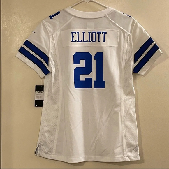 NIKE x NFL EZEKIEL ELLIOTT Dallas Cowboys Team Game Jersey in White - Picture 3 of 7
